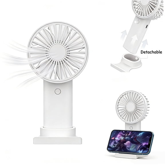 JELLOO Mini Handheld Fan Powerful Personal Fan with Rechargeable Battery Operated 3 Adjustable Speed Portable Hand Held Fan Eyelash Fan for Girl Women Kid Outdoor Travelling Office Home