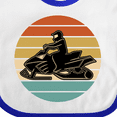 thumbnail image 4 of Inktastic Snowmobile Retro Sunset Boys or Girls Baby Bib, 4 of 4