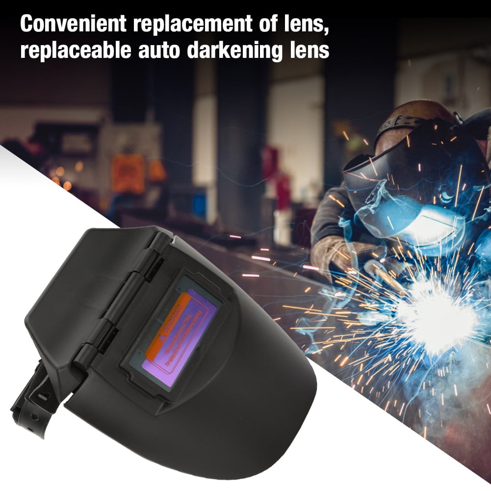 M Buder Solar Auto Darkening Photoelectric Welding Mask Face Shield Half Helmet Black (9.84 in / 25 cm)