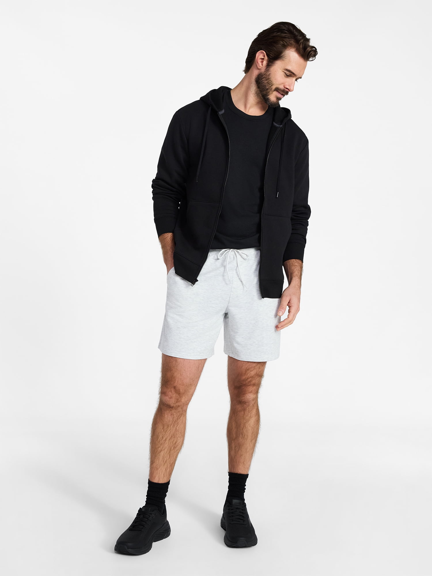 Athletic Works Men's and Big Men's French Terry Shorts, 7" Inseam, Sizes XS-3XL