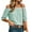 Green boho off shoulder top a1, variant on Boho Off Shoulder Short Sleeve Top for Women, Plus Size Striped Ruffle Pullover, Lightweight Casual Blouse for Summer Beach Vacation Daily Wear, Gray 2XL