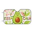 thumbnail image 7 of Haiem Avocado Keep Calm Car Windshield Sun Shade - Blocks UV Rays Sun Visor Protector, Sunshade to Keep Your Vehicle Cool, Universal Fit SUV Van Sedan-Medium, 7 of 7