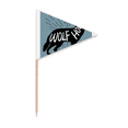 thumbnail image 1 of Loup Noir Contour Animal Cure-Dents Naturels Triangle Toppers de Cupcake Drapeau, 1 of 3