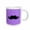 White, variant on 3drose, Funny Black Mustache on Purple Polka Dots, 11oz Two-tone Red Mug