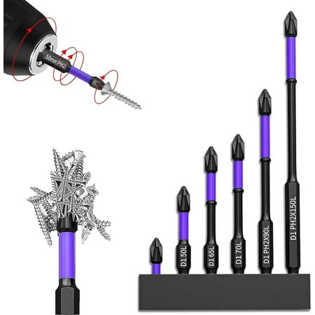 

HDGSKBUA Upgraded High Hardness and Strong Magnetic Bit，D1 Impact Driver Bit Set 2023 New updated，Anti-shock Strong Magnetic Non-slip Screwdrivers Bits，Cross Impact Driver Bit Set (1pc)A5619