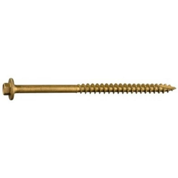 Midwest Fastener 53755 0.375 x 5 in. Star Drive Hex Large Screw, Tan - XL1500