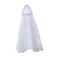 thumbnail image 1 of Cape Cosplay Cape à Capuche Fête Médiévale Costume d'Halloween Adulte Blanc, 1 of 8