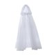thumbnail image 1 of Capa de bruja con capucha para disfraz de Halloween, para festival, fiesta, juego de rol y escenario. Blanco, 1 of 9