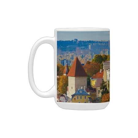 

Modern Toompea Hill with Historical Tower Russian Cathedral Old City Culture Landmark Image es Multi Ceramic Mug (15 OZ) (Made In USA)