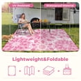 thumbnail image 5 of Findosom Outdoor Rug 6'x9' Reversible Waterproof Outdoor Patio Rug Mat Plastic Straw Rug Outdoor Area Rug Patio Camping Rug for RV Picnic Balcony Backyard Beach Outdoor Decor,Pink, 5 of 9