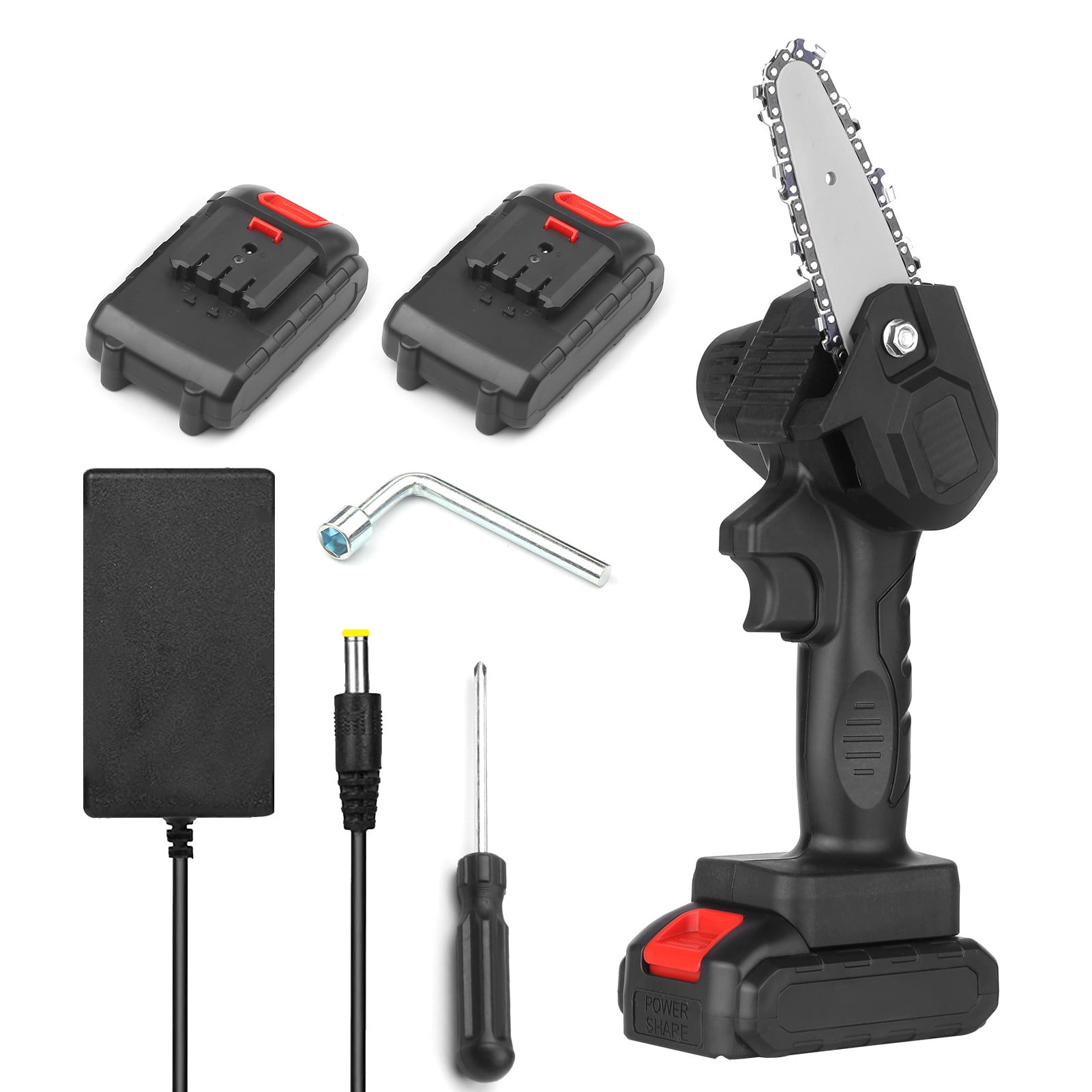 Homgeek Portable Electric Pruning Saw 4 Inch Cordless Chain Saw with