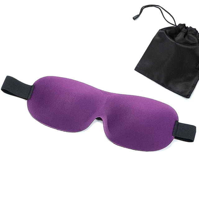 Sleep Eye Mask Adjustable 3D Contoured Cup Sleep Eyeshade Eye Cover with Pouch