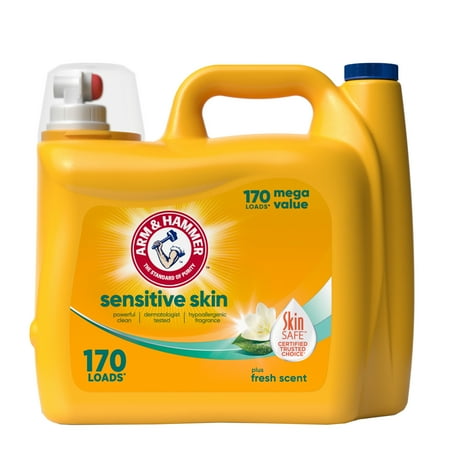 Arm &Amp; Hammer Sensitive Skin Plus Fresh Scent, 170 Loads Liquid Laundry Detergent, 170 Fl Oz