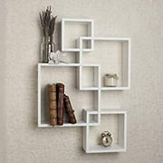 Danya B Decorative Intersecting Cubes Shelf - White