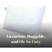 GhostBed Faux Down Pillow - Down Alternative with Breathable, Cool Microfiber Gel - Standard Size