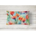 thumbnail image 3 of Wyoming Indian Paintbrush in Watercolor Fabric Decorative Pillow, 3 of 4