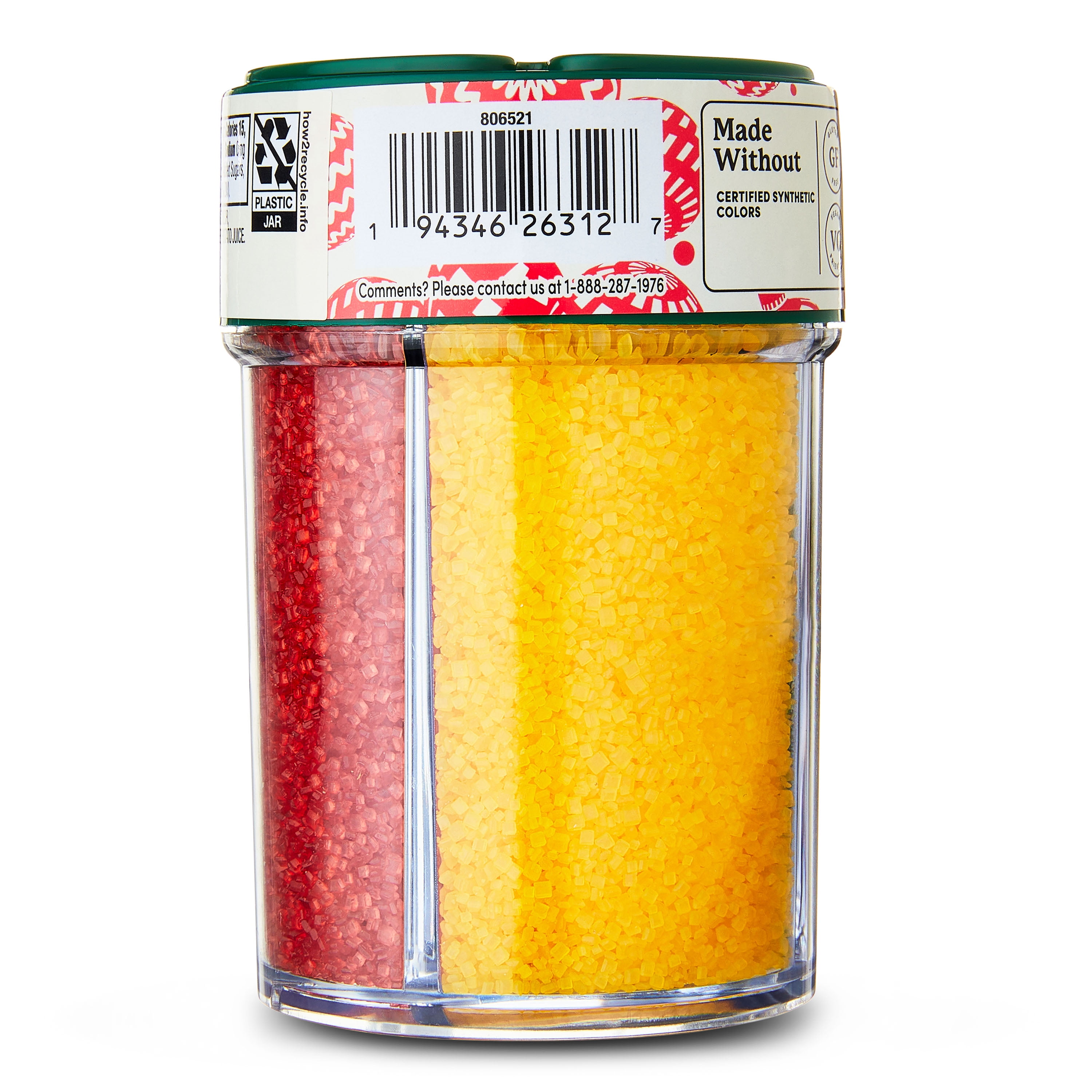 bettergoods Holiday Sanding Sugar Sprinkles in Festive Colors, 5.29 oz