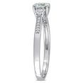thumbnail image 3 of Everly Women's Created Sapphire and Aquamarine 10K White Gold Engagement Ring, 3 of 7