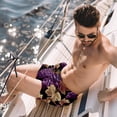 thumbnail image 2 of luoweisi Men's Beach Shorts Quick Dry Swim Trunks with Mesh Lining Grape L, 2 of 5