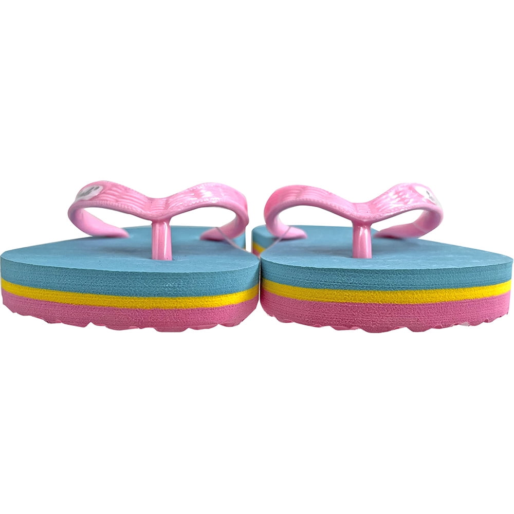 Locals Hawaii Girls Stripe Slipper, Assorted Colors, 6.5 Inch Sole