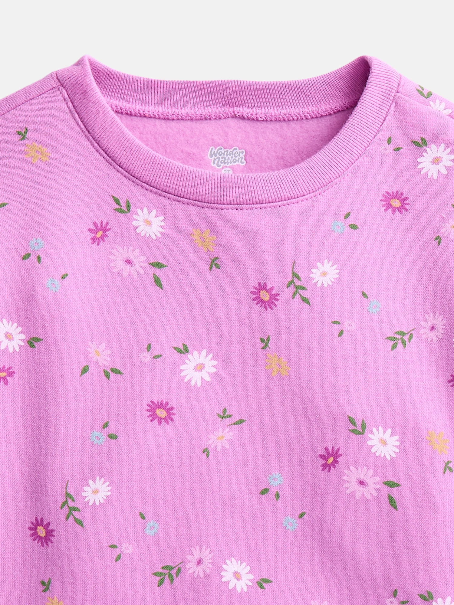 Wonder Nation Baby & Toddler Fleece Crewneck Sweatshirt, Sizes 6M-5T