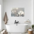 thumbnail image 4 of ZHONGYUTONG White Lotus Flower Wall Art Lotus Motivational Quotes Zen Decor for Bathroom Yoga Office Flower on Water Pictures Spa Canvas Prints Framed (20.00" x 30.00"), 4 of 5