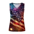 thumbnail image 5 of HAPIMO Women's Summer Tank Tops Scoop Neck Blouse Front Button Ribbed Camisole Casual Slim Fit Camis Vest July 4th Print Tops Sleeveless Shirts for Girls Sales Red L, 5 of 5