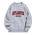 thumbnail image 2 of Tanghaowl Women Sweatshirt Casual Long Sleeve Graphic Tee Shirts Crew Neck Sweatshirts Pullover Tops for Women Grey L, 2 of 3