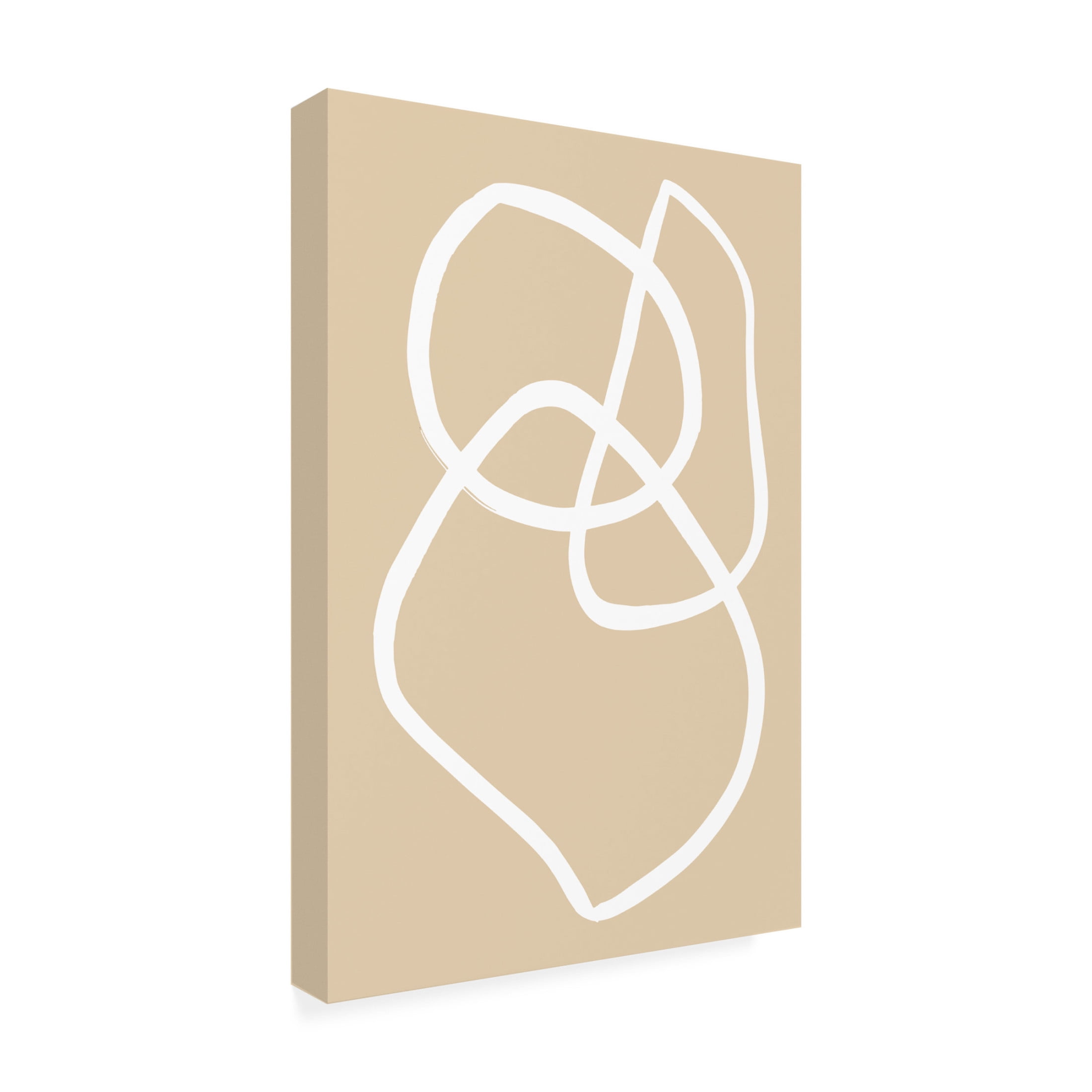 Canvas Wall Art - Pictufy Studio 'Beige Lines 03' Wall Art for Living Room, Bedroom, or Office Décor by Trademark Fine Art - 16 x 24 Inches