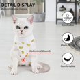 thumbnail image 3 of Traje de recuperación para gatos con heridas abdominales o enfermedades de la piel, para después de una cirugía, para evitar lamidos en las heridas, collar isabelino transpirable, 3 of 7