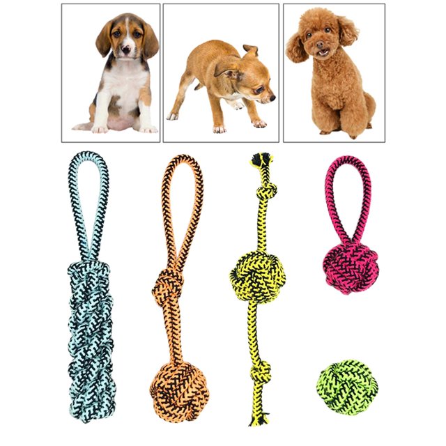 5 Piezas de Juguetes para Masticar Perros, de Cuerda para , Nudo de , Juguete Interactivo para , Limpieza de , Estilo 1 Colco Nudo de cuerda de mascar