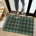 thumbnail image 2 of Green and Black Checkered Pattern Washable Non Slip Indoor Door Mat, Decorative Entry Rug for Entrance, Bedroom, Kitchen, Bathroom, 20"x32", 2 of 6