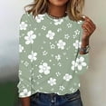 thumbnail image 2 of MaFYtyTPR Women's Casual Tops Long Sleeve Fashion Round Neck Printing Loose T-Shirt Comfy Versatile Blouse, 2 of 4