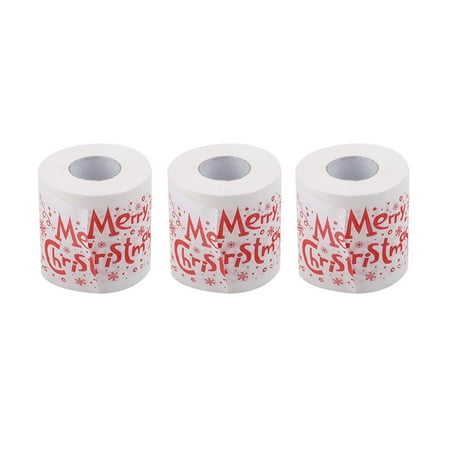 Pgeraug christmas decorations Christmas pattern color toilet paper Santa Christmas tree printed tissue Wipes B