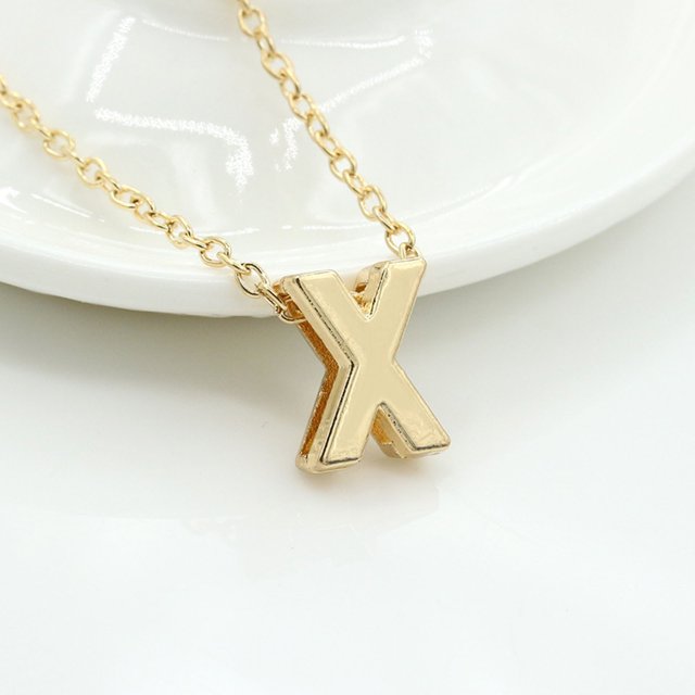 Collar para mujer, joyería para mujer, joyería de moda para mujer, regalo para mujer, 26 letras en inglés, cadena con nombre, colgante, collares, joyería para mujer