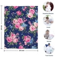 thumbnail image 4 of Pioneer Flower Floral Print Pattern Blanket,Comfortable Soft Lamb Wool Throw Blanket,All Season,Warm Lightweight Blankets for Sofa Bed Couch Living Room Chair,30"x40", 4 of 4