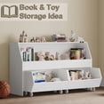 thumbnail image 2 of New Kids Toy Storage Organizer, Muti-Functional Bookcase and Storage Bin with Moveable Drawers, Children Toddler Storage Carbinet for Playroom, Bedroom, Nursery, 2 of 8
