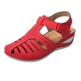 thumbnail image 2 of QIPOPIQ Sandales Compensées Rétro pour Femmes, Chaussures Tendance à Bout Fermé et Creuses, Sandales Décontractées à Bride Arrière pour Printemps et Été, 2 of 3