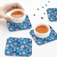 thumbnail image 5 of Kdxio Watercolor Ships Funny Coasters,4 Pcs Leather Coasters,Housewarming Gifts,Protect Furniture from Water Marks Scratch and Damage, 5 of 6