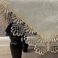 thumbnail image 3 of Embroidered Lace Cream Tablecloth, Classic Beige Table Cloth Home Party, 3 of 5