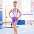thumbnail image 4 of Gymnastics Leotards For Girls Sparkle Hollow Back Sleeveless Gymnastics Outfits With Shorts And Hair Scrunchie For Dance Ballet, 4 of 12