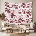 thumbnail image 2 of Red Botanical Tapestry for Bedroom Wall Hanging Tapestry, Vintage Nature Flower Floral Ceiling Backdrop Tapestries Poster Blanket Wall Decor for Teens Room Living Room Dorm 55" x 73", 2 of 8