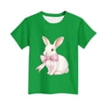 thumbnail image 4 of Amidoa Easter Girls Short Sleeve Cute Summer Crewneck Graphic Shirts Pullover Tees, 4 of 5