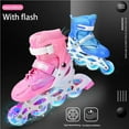 thumbnail image 3 of Guardoinrt Patins-Chaussures 2 en 1 Réglables à Roulettes Unisexes pour Enfants Intérieur Extérieur Parc Cour Terrain de Jeu Entraînement de Patinage pour Filles Rouge G, 3 of 9