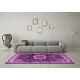 thumbnail image 3 of Ahgly Company Indoor Round Medallion Purple Traditional Area Rugs, 6' Round, 3 of 4