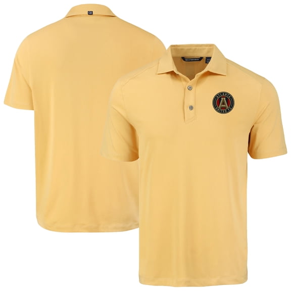 Men's-Cutter & Buck Gold Atlanta United FC Forge Eco Stretch Recycled Polo