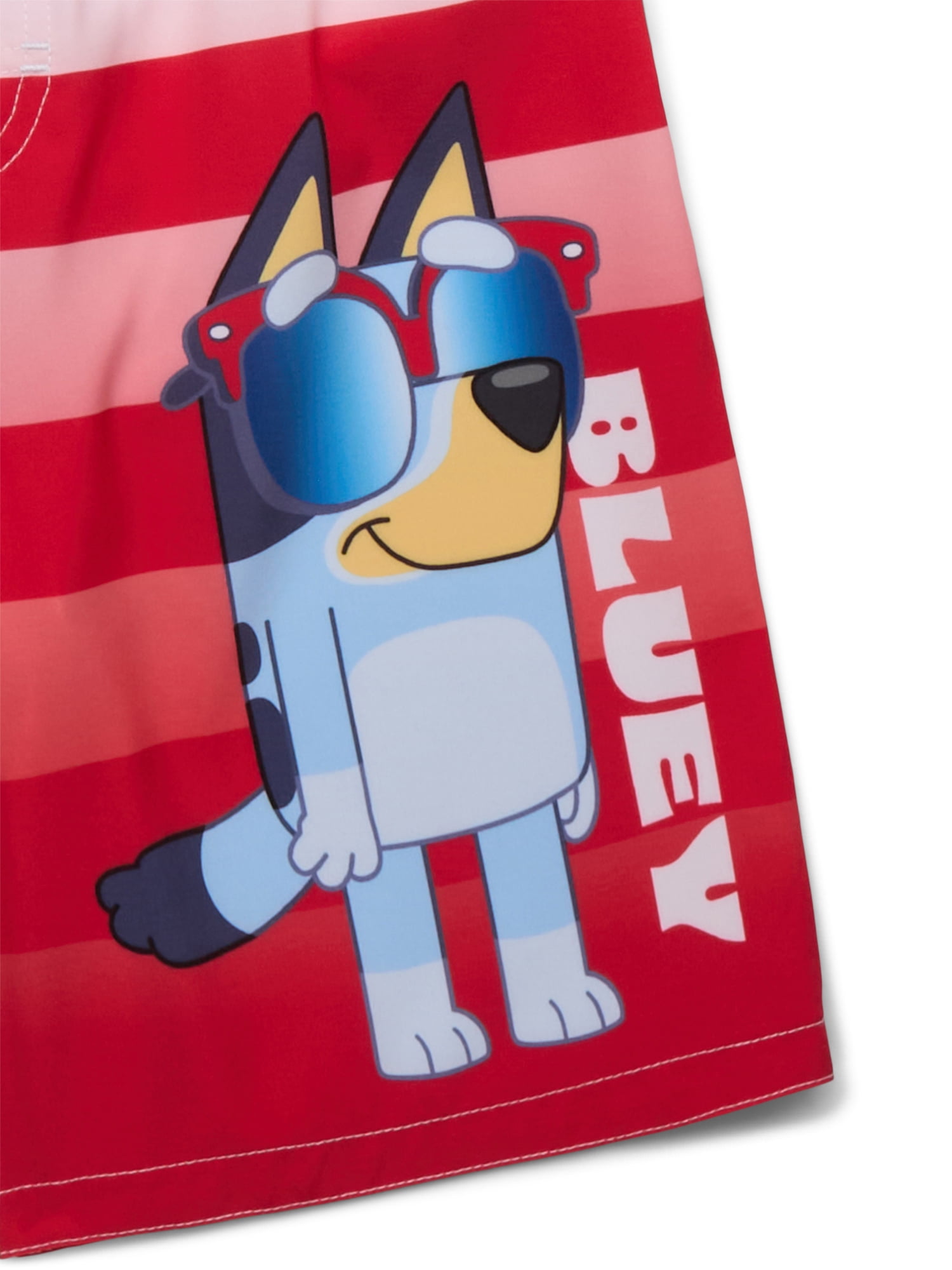 Bluey Boys’ Graphic Swim Trunks with UPF 50+, Sizes 4-12