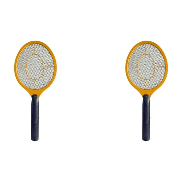 Bug Zapper Racket Electric Fly Swatter Handheld Battery Powered Zapper (Yellow)