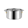 thumbnail image 2 of Stainless Steel Soup Pot Composite Bottom Stockpot Cookware Brine Bucket Suitable for All Stoves Multipurpose Cooking Pot for Hotel Canteens 3.5L, 2 of 8