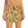 thumbnail image 2 of Logiee different patchwork Print Women 2 in 1 Running Shorts,High Waisted Athletic Shorts,Gym Workout Shorts with Liner Pockets-X-Large, 2 of 7